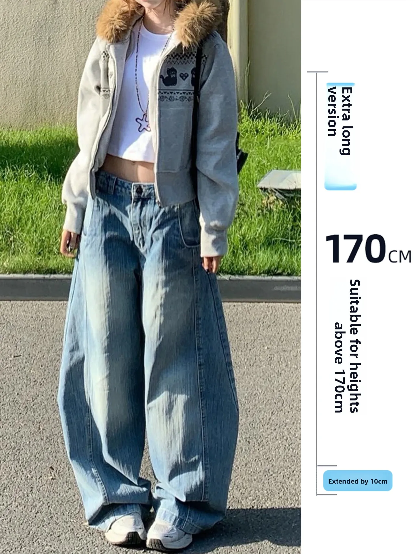 

High Waist Wide Leg Jeans Women's Thiened Loose Fit Casual Straight Cut Knife Denim Pants Autumn Winter Floor Length