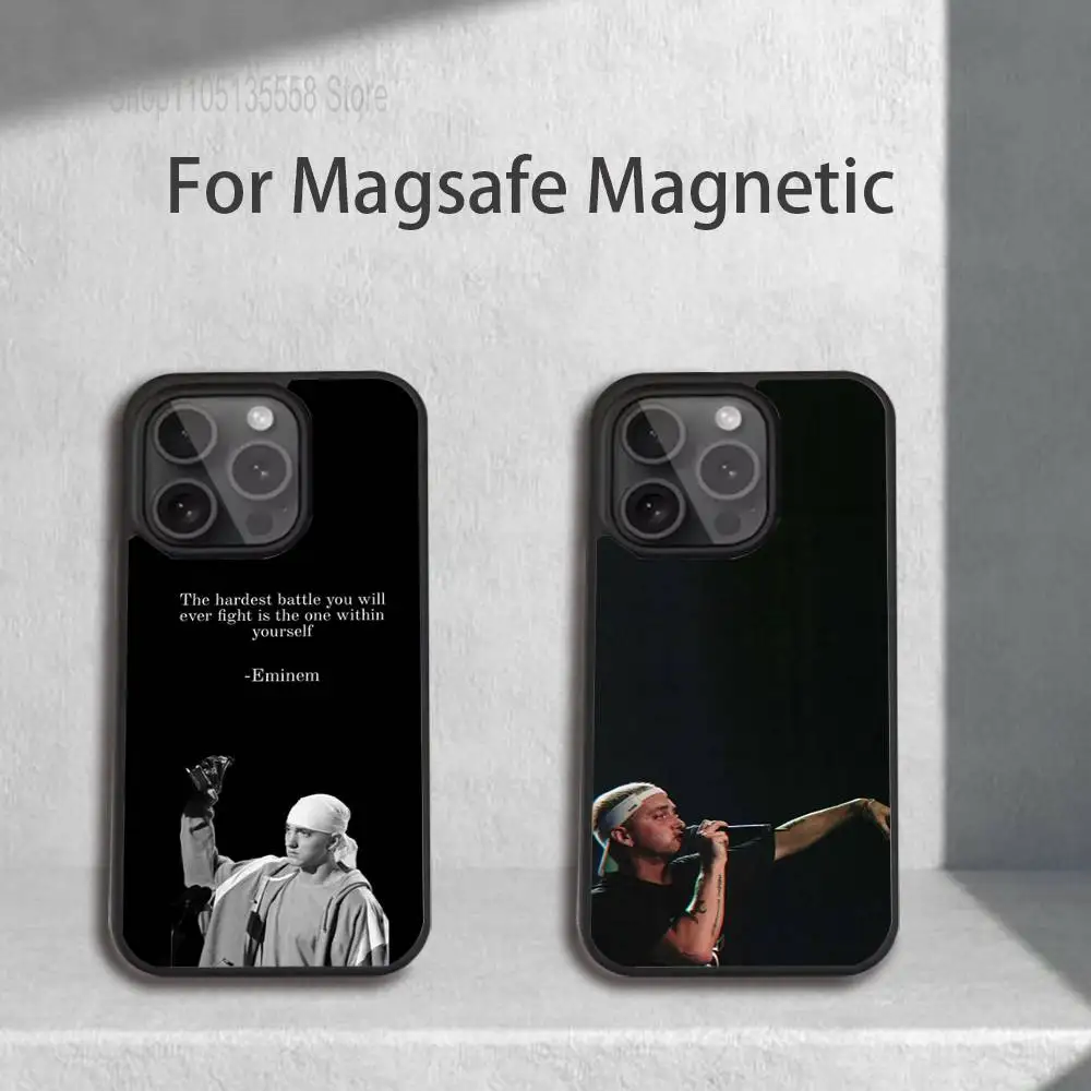 

Singer E-Eminem Cool For iPhone 11,12,13,14,15,16,17,Pro,Max,Plus,Mini,SE4,E Phone Case Magnetic For Magsafe Wireless