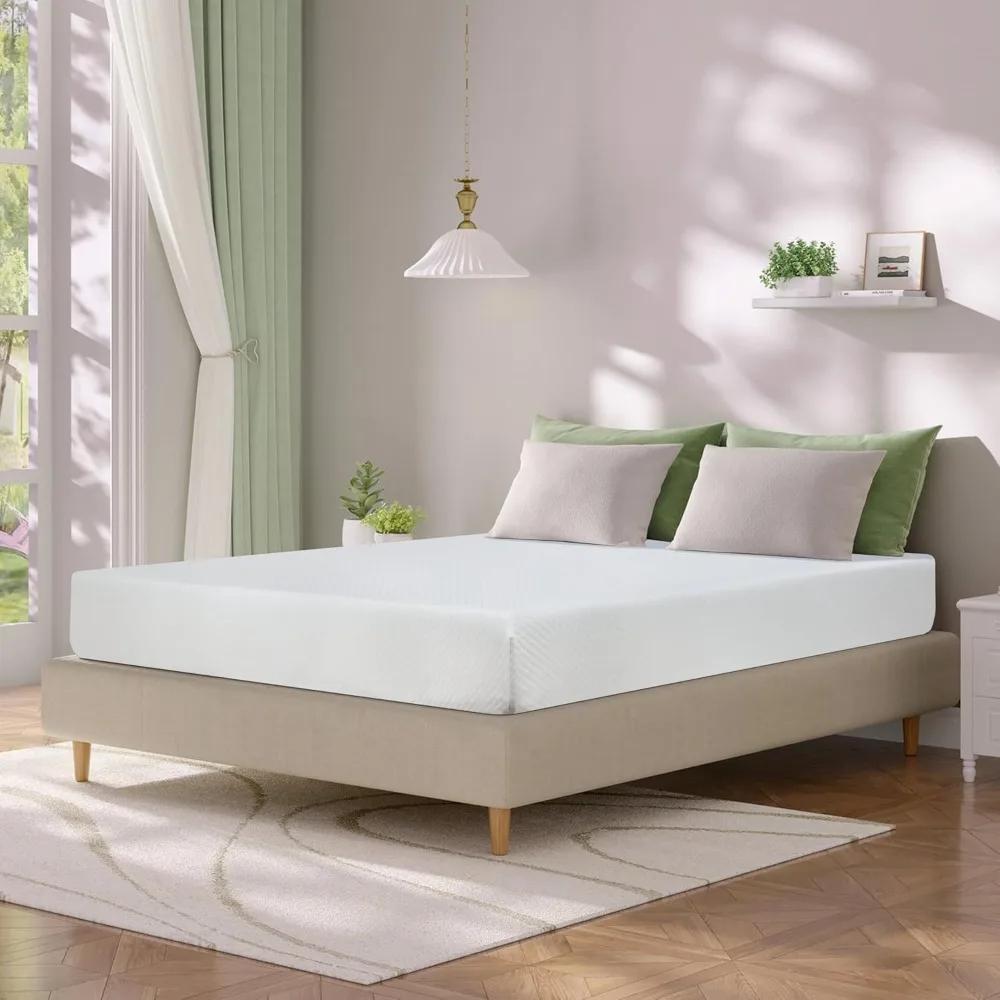

Medium Firm Queen Size Memory Foam Mattress for Pressure Relief & Cooler Sleep, 10 In, Bed in a Box