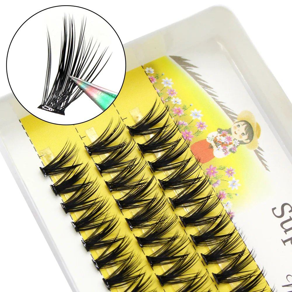 Super Bunch Cluster Lashes Extension 20D/30D Natural Style Individual Silk Mink Eyelashes Handmade False Eyelash Bundles
