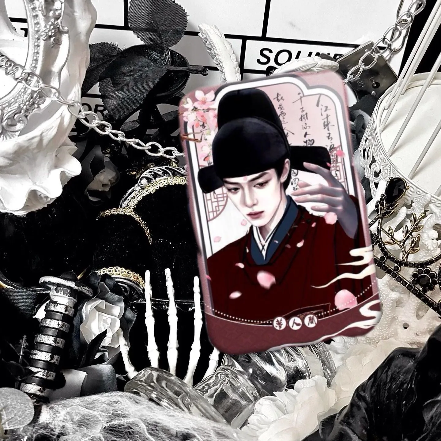 Xiao Zhan Bar, 티베트 바다 전설, 어린이 노예, 사각형 배지, 코스프레 펜던트, 외관 선물 DIY