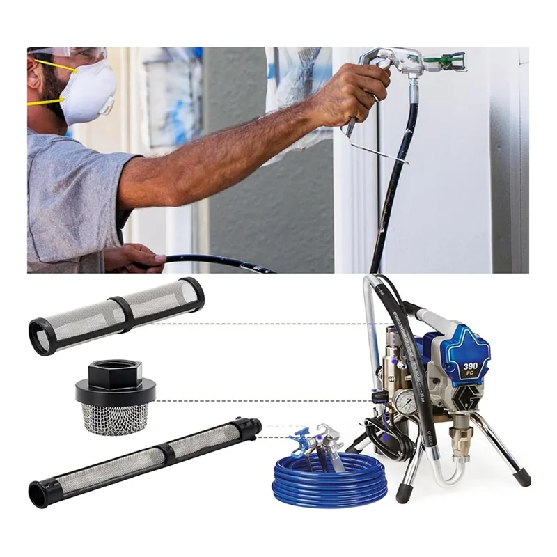 

A15F-246385 246384 и 287032 Набор безвоздушных распылителей Соломенный фильтр Вставка распылительного насоса, совместимая с 390 395 490 495 495 595 34