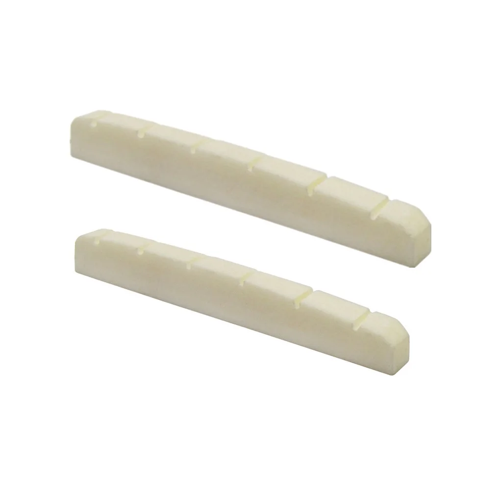 FLEOR 2 шт. гайка для электрогитары с прорезями и костями, седло 43 мм FLEOR 2 шт. гайка для электрогитары с прорезями и костями, седло 43 мм