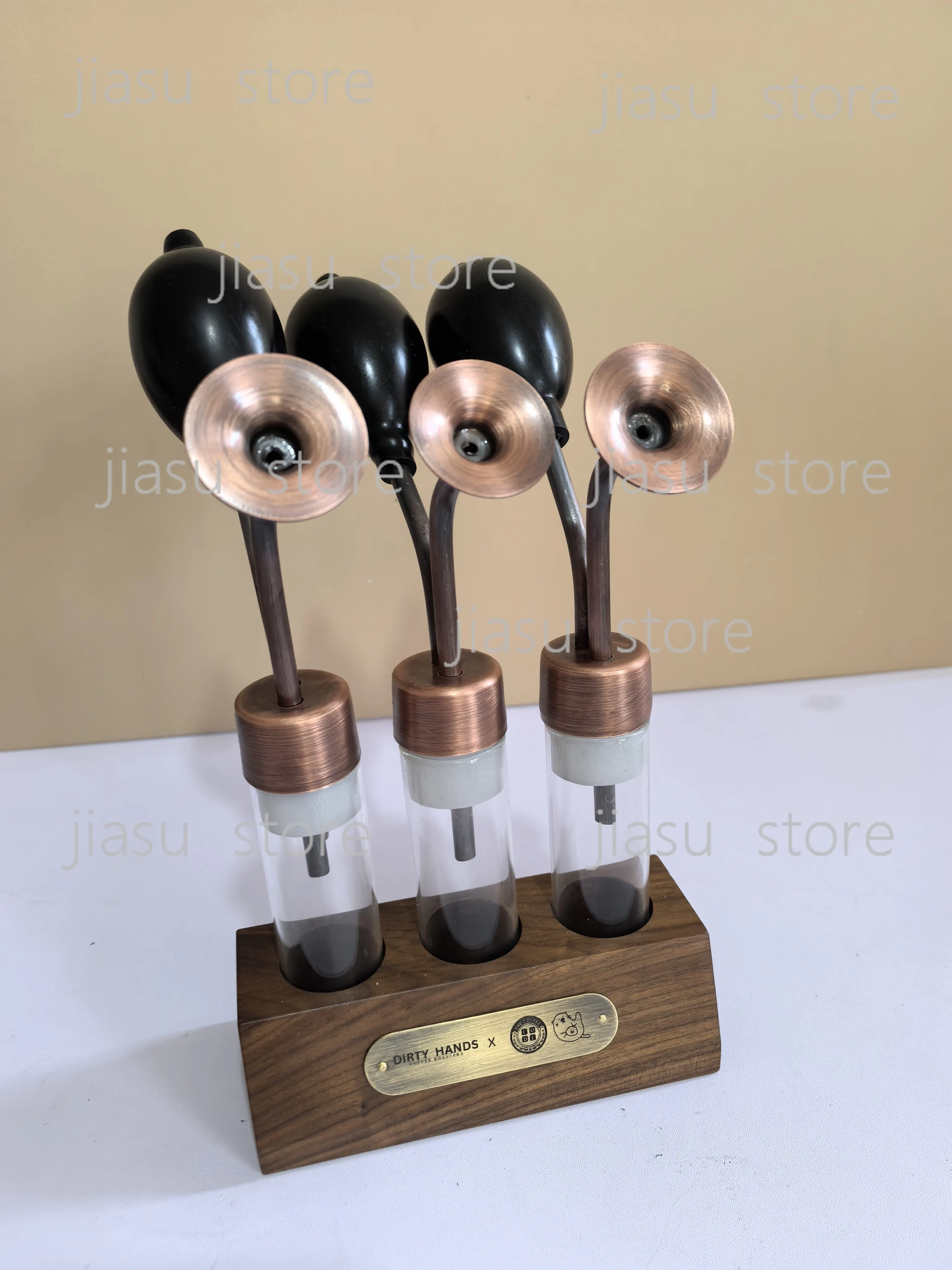 Luxury Glass Aroma Bottle Brass Aroma Diffuser Essential Oil Perfume Tester for Coffee Bean & Home SPA Decoration