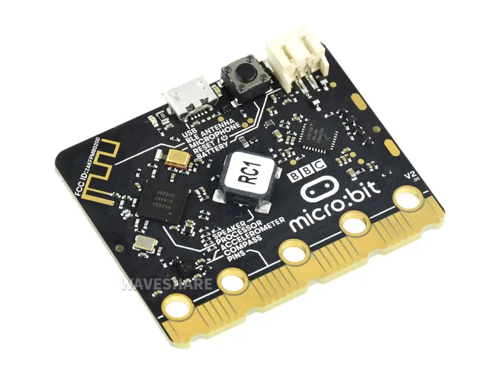 BBC micro:bit V2,microbit V2 Upgraded Processor, Built-In Speaker And Microphone, Touch Sensitive Logo