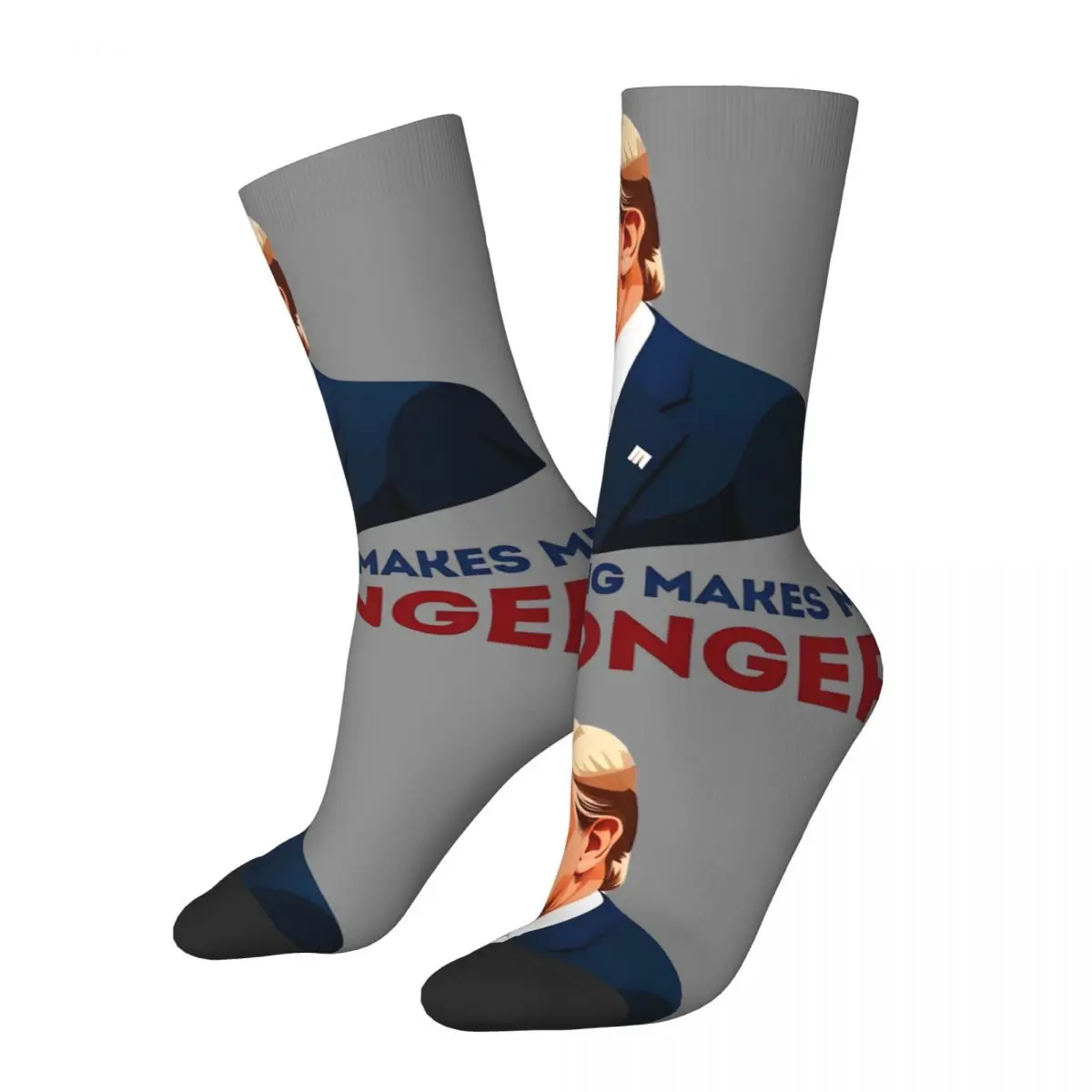 Hip Hop Vintage Strong Crazy Men's compression Socks Unisex T-Trumps Harajuku Seamless Printed Funny Novelty Happy Crew Sock