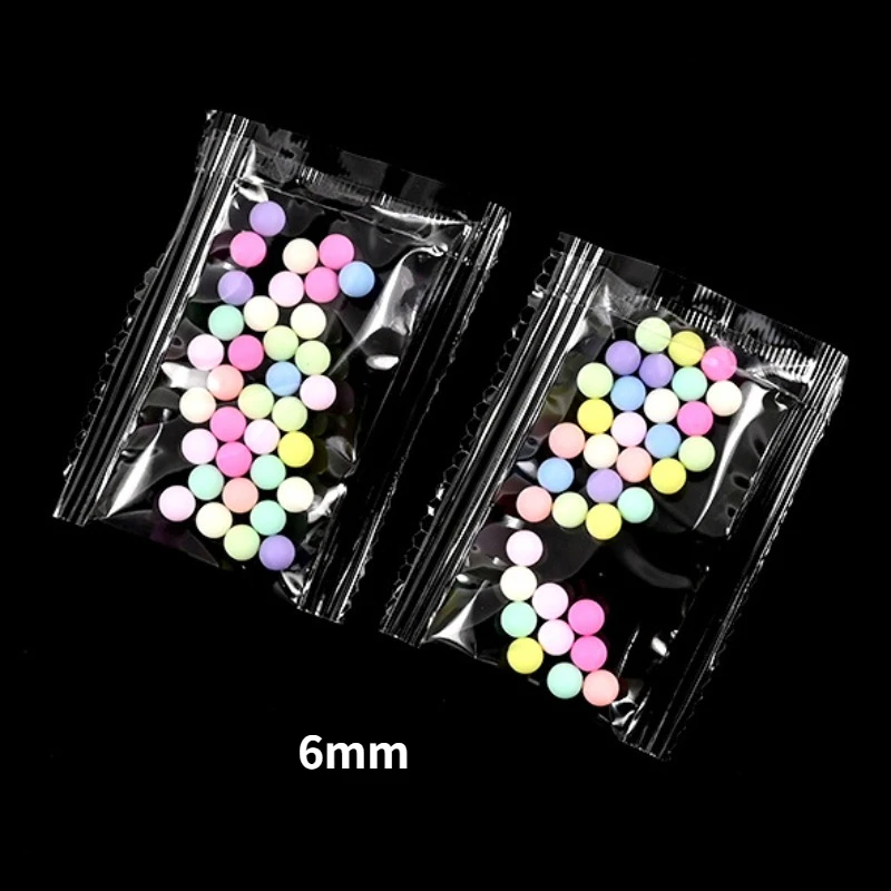 2Packs 6mm Non-porous Round Beads Handmade Material Parts Handcraft Fittings Decorative Jewelry Making Ball DIY Crafts