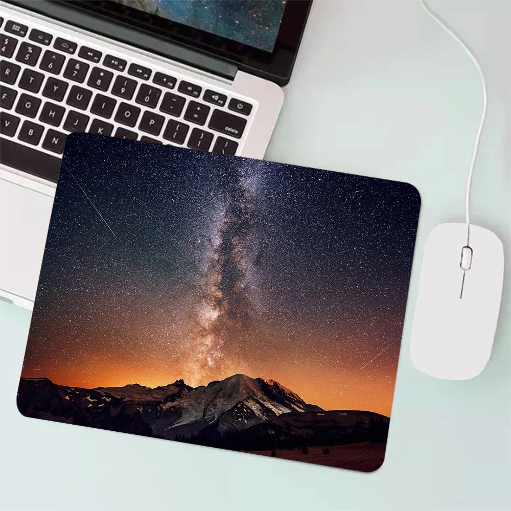 Night Sky Galaxy Small Gaming Mouse Pad PC Gamer Keyboard Mousepad XXL Computer Mouse Mat Laptop Carpet Anime Mause pad Desk Mat