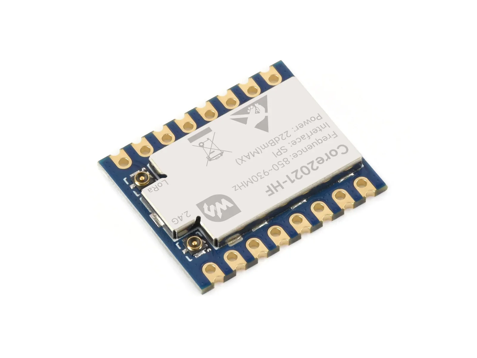 Waveshare Core2021 LF/HF Dual-Band LoRa Module, Based on LR2021 Transceiver, Supports Sub-GHz, 2.4GHz And 1.5~2.5GHz Frequency