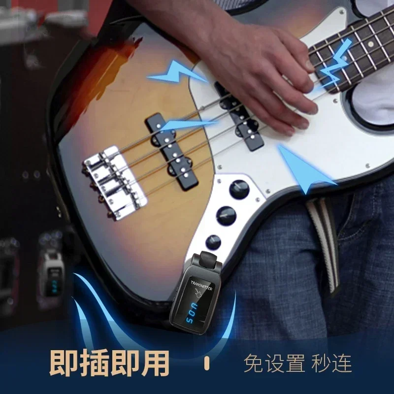 In stock Electric Guitar Bass Wireless Microphone Transceiver Electronic Wind Instrument Transmission System Pickup Receiver Tra view 6