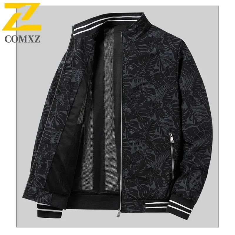 COMXZ Men Jacket 2025 Wrinkle Resistant Lightweight Business Casual Outdoor Hiking Travel Coat Breathable Windbreaker Jackets