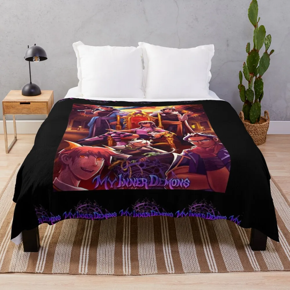 my inner demons aphmau 3 Throw Blanket Custom Soft Plaid Sofa Quilt Beautifuls sofa bed Blankets