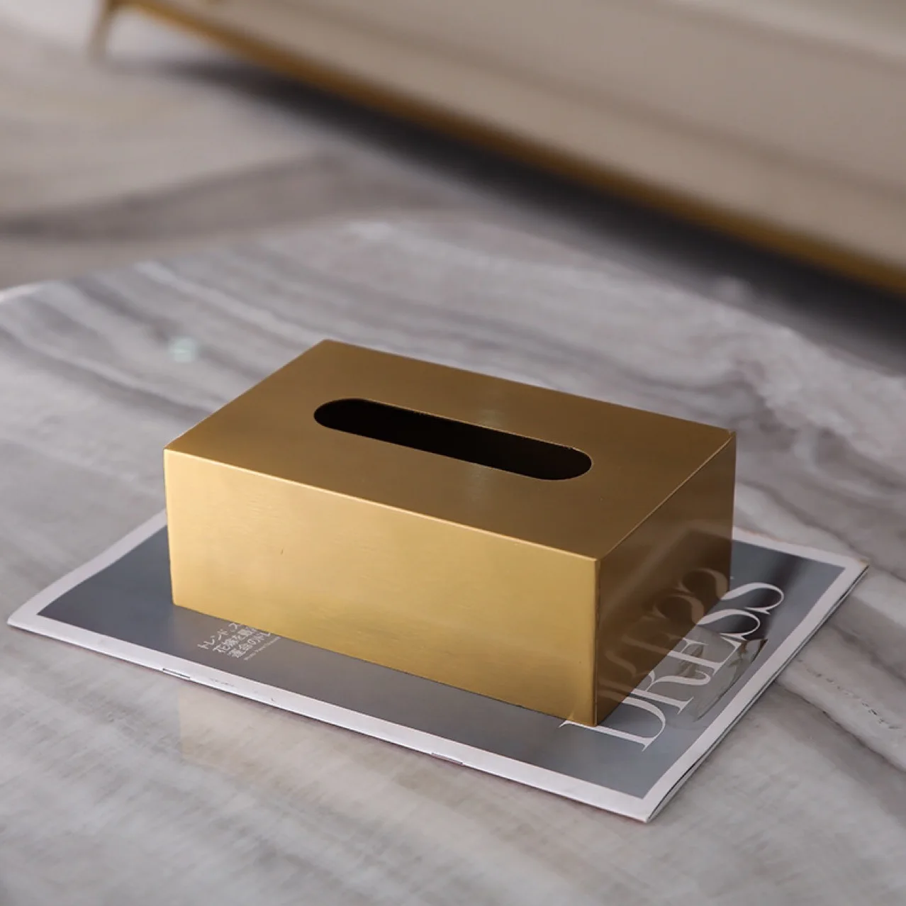 Simple Modern Metal Tissue Box Entrance Model Room Creative Gifts Paper Drawing Table Crafts