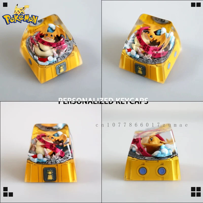 Pokemon Resin Keycaps Digital Monster Digimon Tailmon Palmon Customized Mechanical Keyboard DIY Keycap Cute Keyboard Accessories