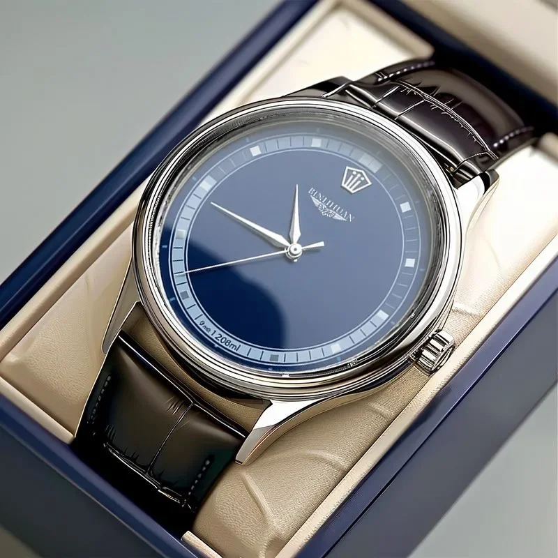 New 2025 Authentic Men's Quartz Watch Korean Edition Classic High-End Waterproof Fashionable Simple Handsome Timepiece Gift