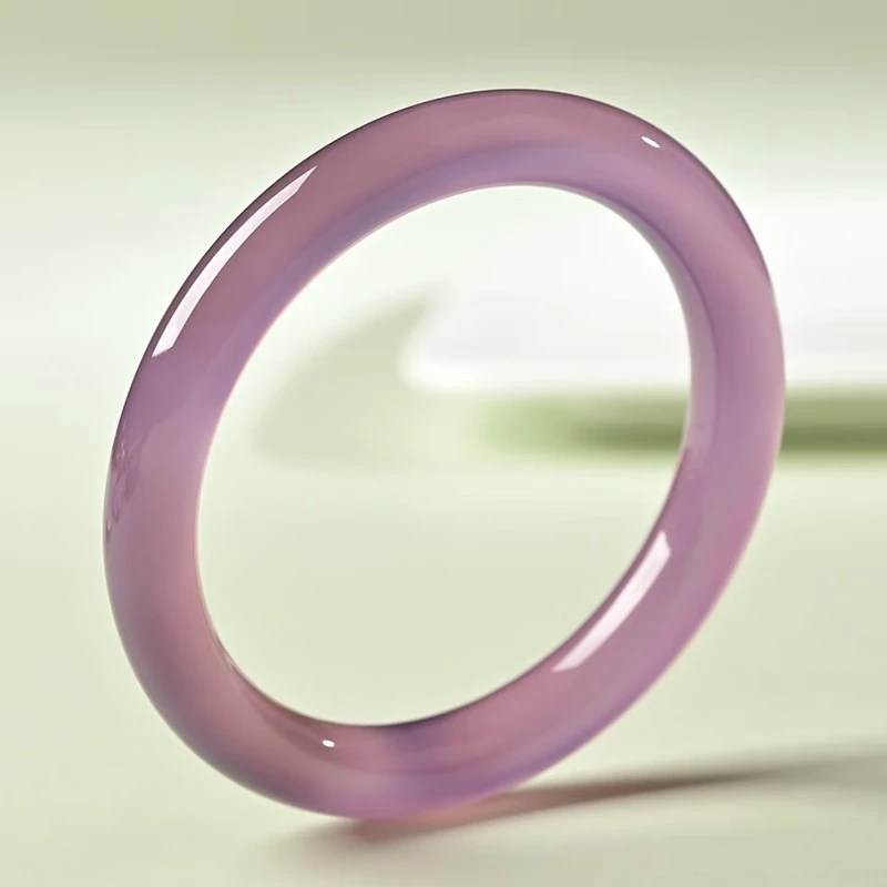 High Ice Powder Purple Chalcedony Bracelet, Fashionable and Simple Ethnic Style Jade Bracelet