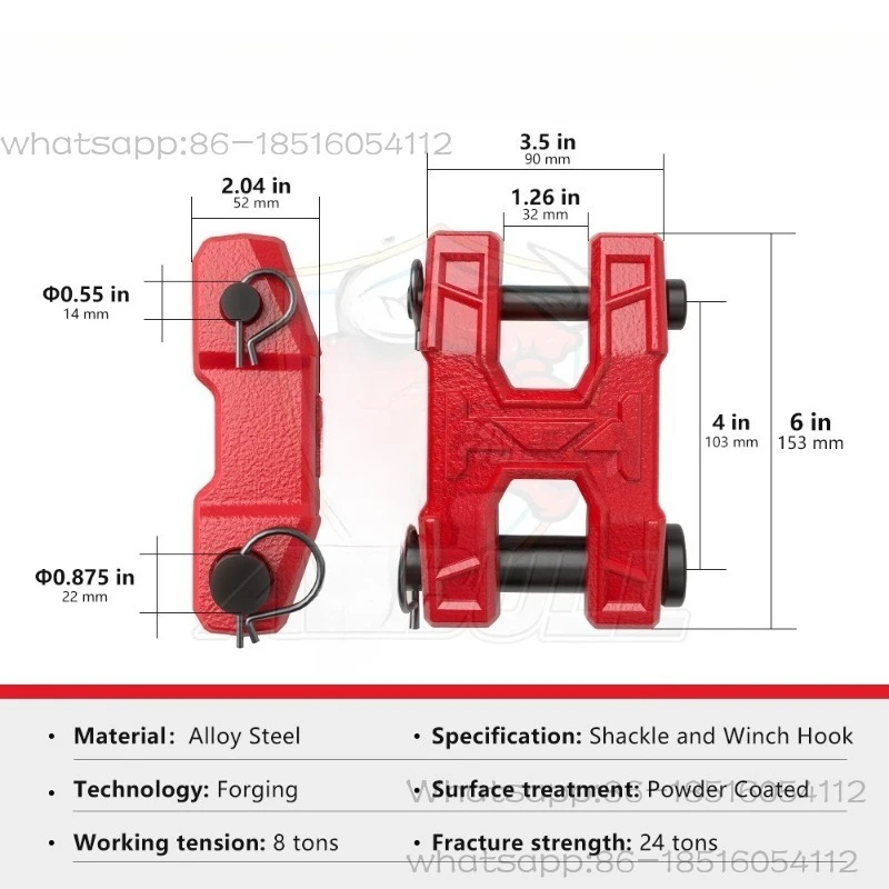 New H-type trailer hook, heavy-duty hook for off-road vehicle modification TANK, large quantity