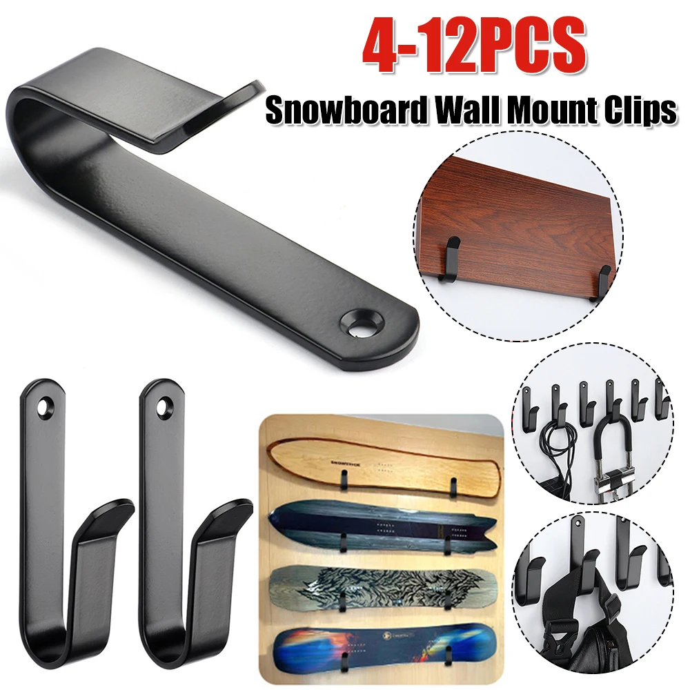 

Snowboard Wall Mount Clips Solid Steel Snowboard Wall Rack Snowboard Wall Hanger Home and Garage SKi Board Storage