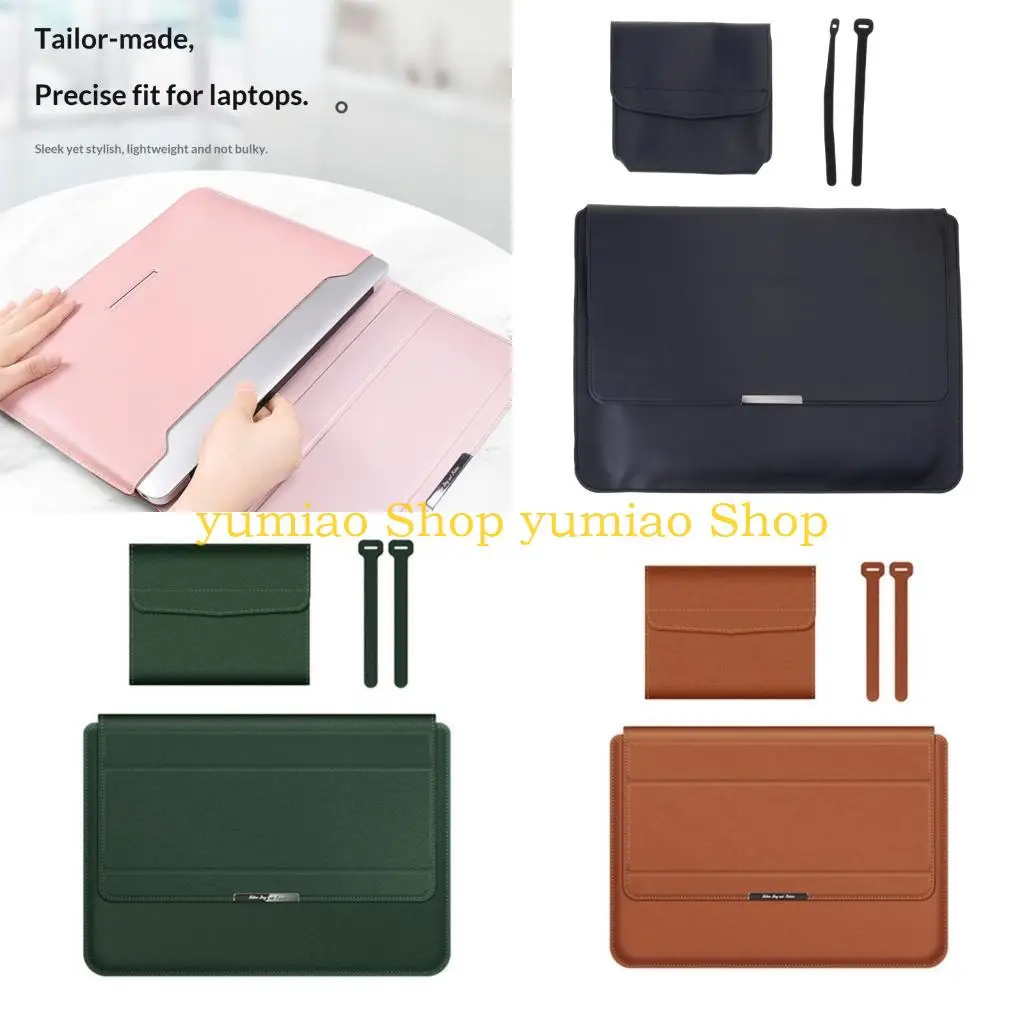587B Laptop Sleeve Stand Function Enhances Viewing Angled Cover for 13-16in