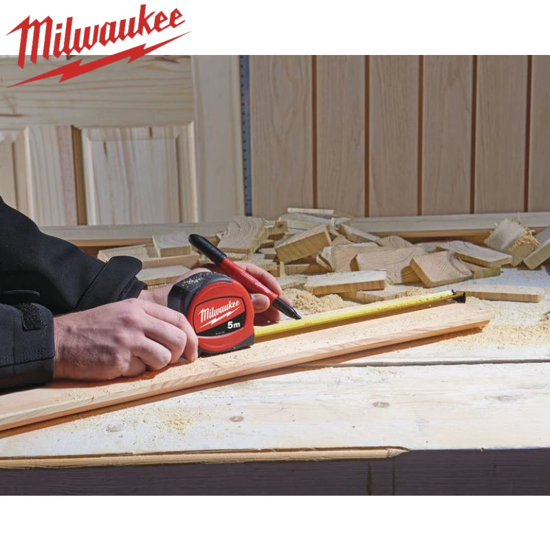Milwaukee SLIMLINE 5m and 8m Tape Measures, Manual Tool Measuring Tool Accessories Tape Measure 48-22-7706/48-22-7708