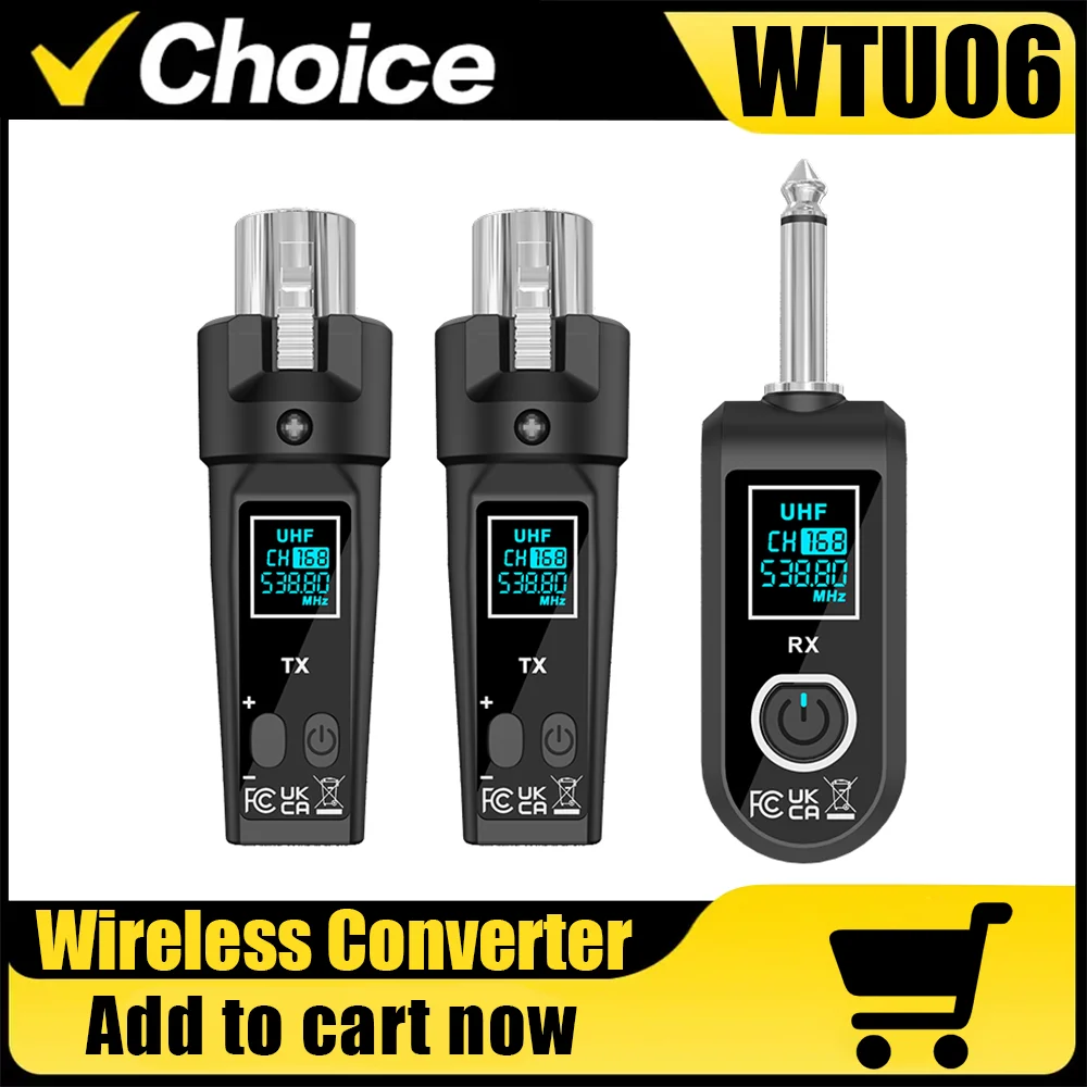 Microphone convertisseur sans fil UHF condensateur dynamique Recharge universelle émetteur et récepteur XLR pour micro mélangeur Audio guitare