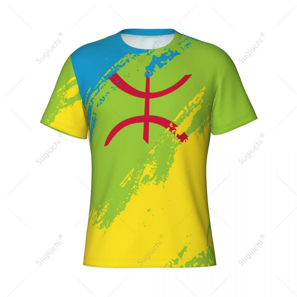 Custom Name Nunber Amazigh Berber Flag Color Men Tight Sports T-shirt Women Tees jersey For Soccer Football Fans