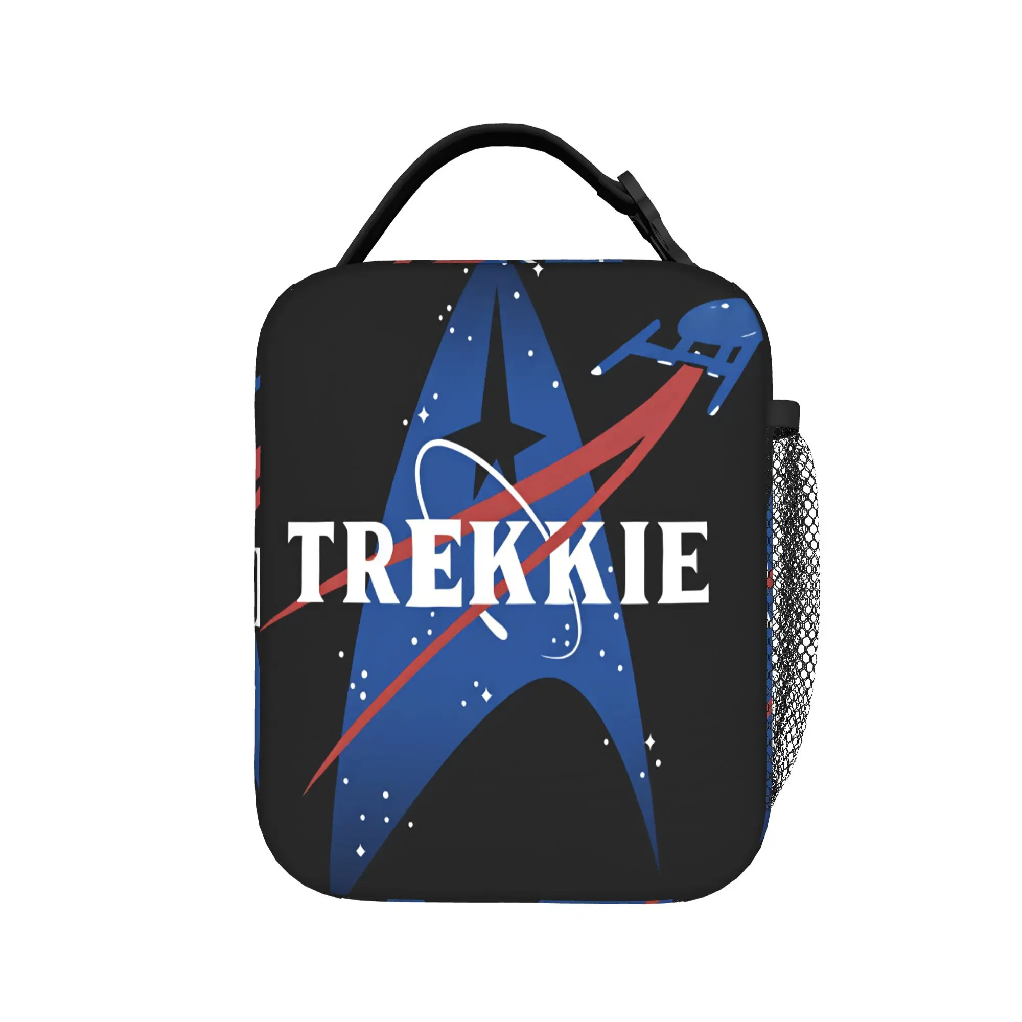 S-Star T-Trek Ship Movie  Lunch Bag  Portable Zipper Lunch Box Men Outdoor Picnic Custom Cooler Bag Cute Oxford Lunch Bags