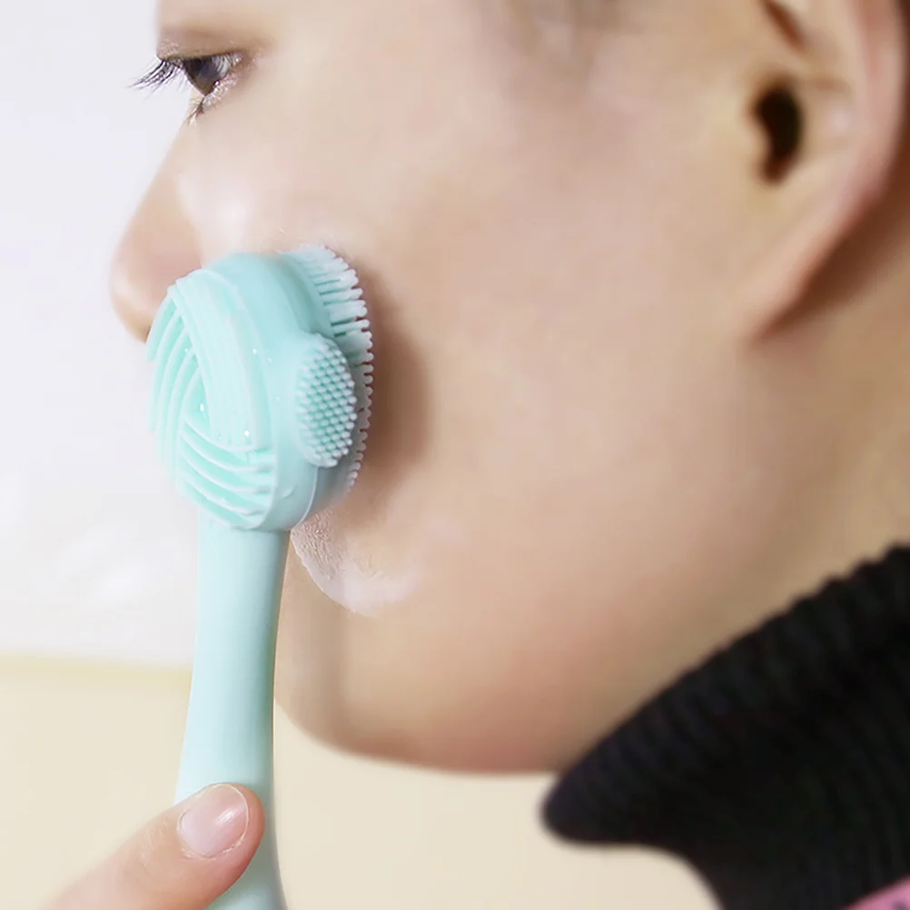 

4 шт. эргономичных силиконовых щеток для умывания, глубокая очистка пор, улучшение впитывания средств, нежное воздействие на чувствительную кожу