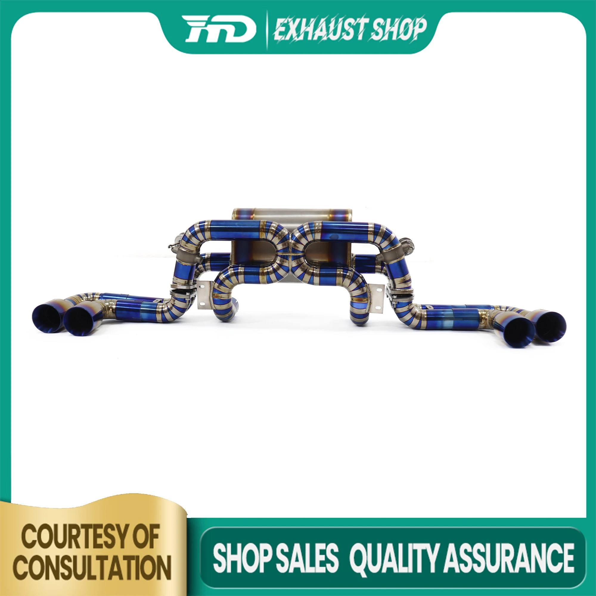 

High Quality Catback For Ferrari F360 3.6L Ti Exhaust System Vacuum Valve Muffler Tips Non-destructive HMD