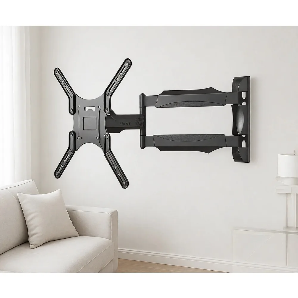 

Полнофункциональное настенное крепление для телевизоров с диагональю от 26 до 55 дюймов, вылет 19 дюймов, поворот на 135 градусов, легкий наклон, смещение на 5 дюймов, VESA, сверхпрочная сталь