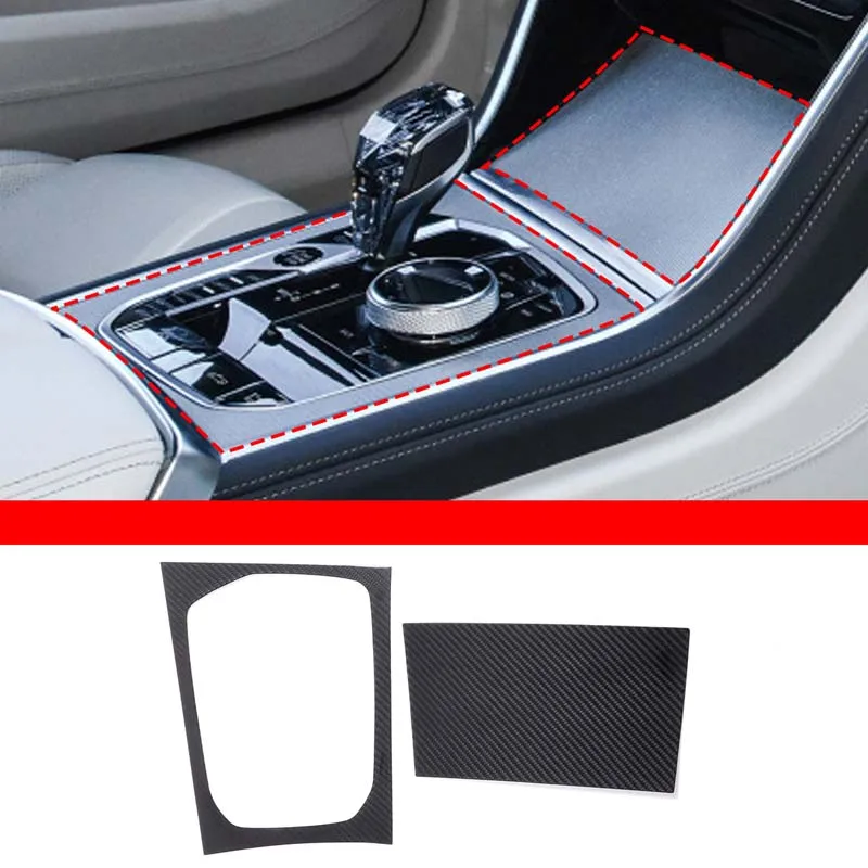 Car Interior Accessories Central Control Gear Shift Panel Trim Frame Sticker Carbon Fiber Kit For BMW 8-series 19-22 G14 G15 G16