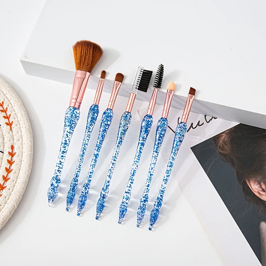 

7pcs/ Makeup Brush Set - Creative glitter High Appearance Level Makeup Brush Little Waist Makeup Brush