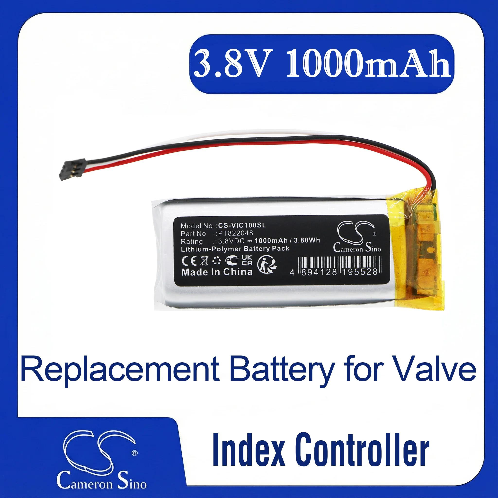 

Cameron Sino Replacement Battery for Valve Index Controller, Fits P/N PT822048