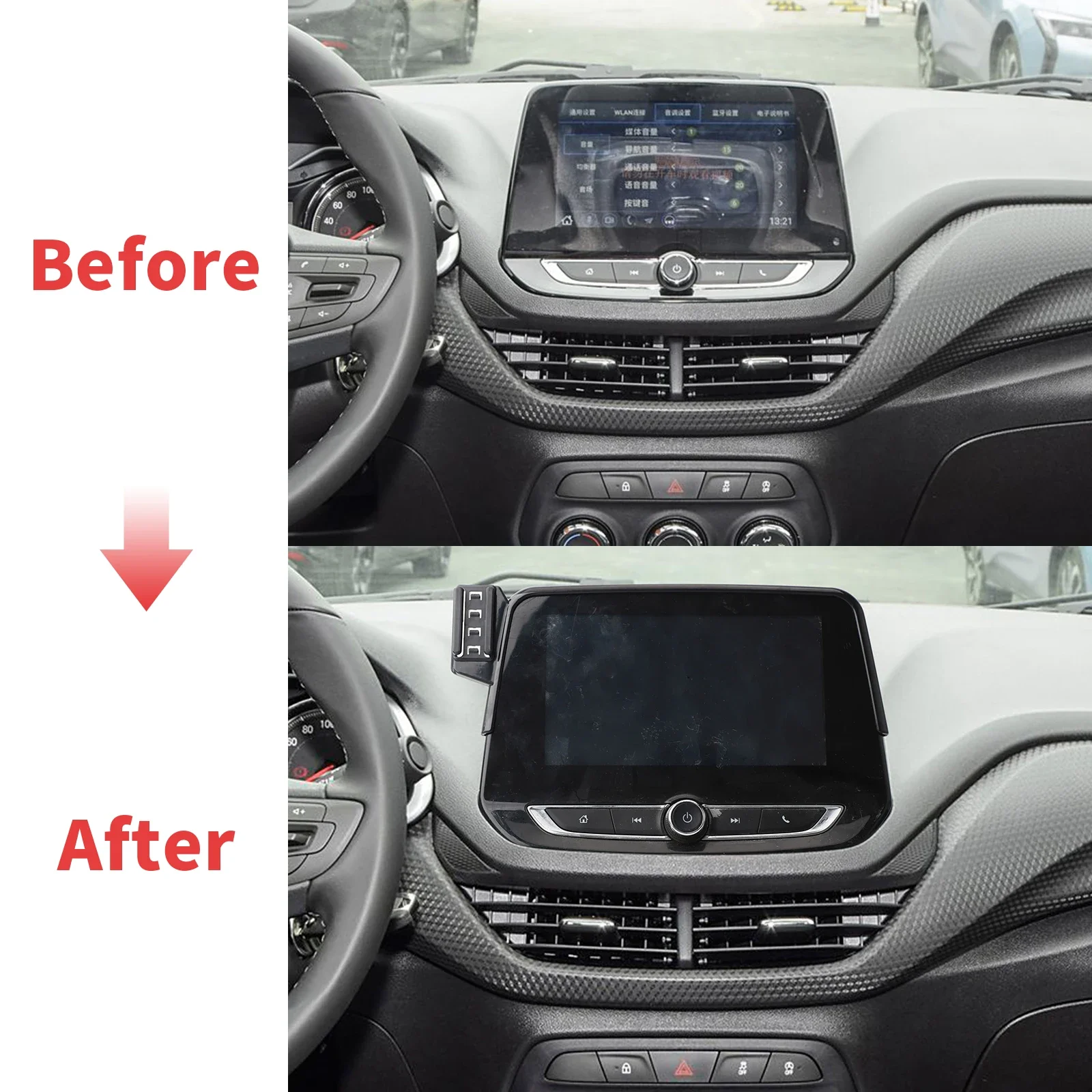 Car Mobile Phone Holder for Chevrolet Onix 2020-2023 (8.0inch)GPS Bracket Navigation Car Screen Holder Set Easy Installation 2