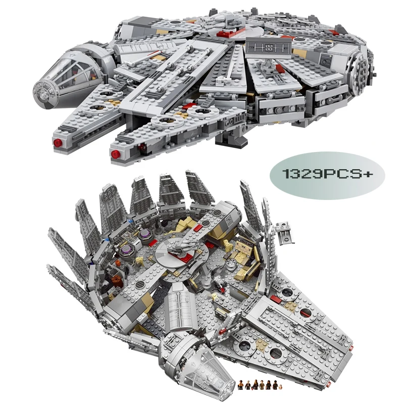 1329PCS Falcon Millennium Set Spaceship Bricks Building Blocks War Sets Model Compatible Decor MOC Assemble Toys for Kids Gifts