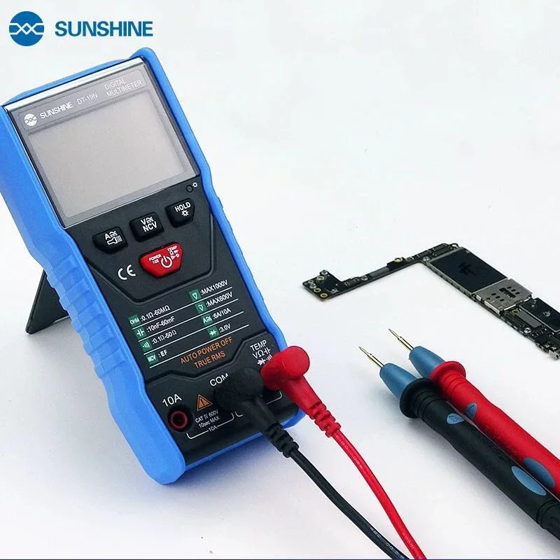 Sunshine DT-19N mini intelligent digital multimeter for mobile phone current and voltage resistance detection