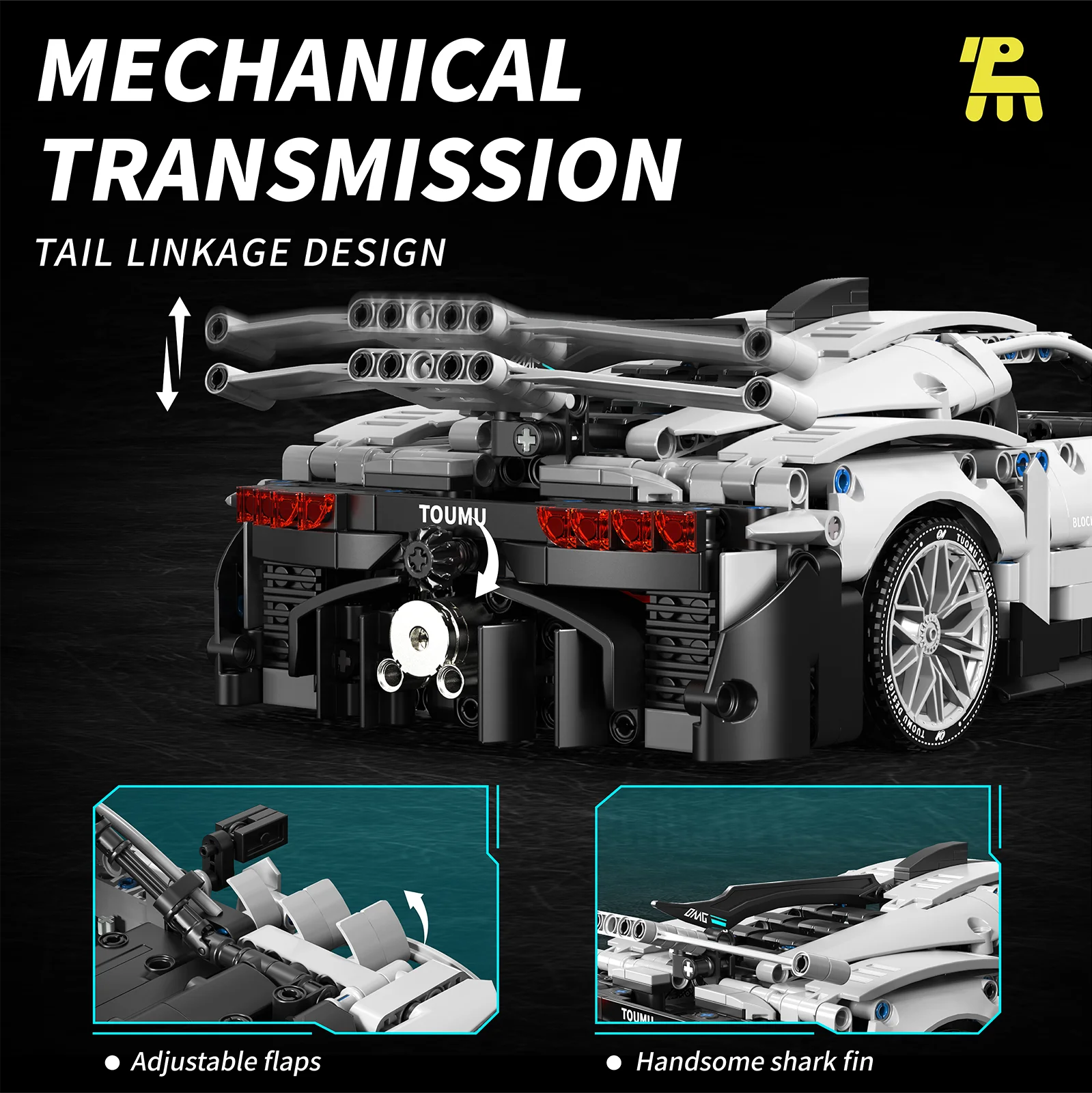 T1164PCS Racing Silver Car Technical Model Sports Model Car 1:14 Race Cars Building Blocks Toys Gift for Boy and Kid