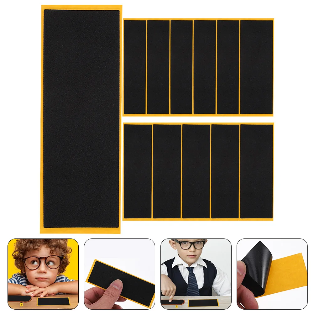 12 個フィンガーボードグリップテープフォーム滑り止めスケートボードステッカー簡単に交換できるプレミアムフィンガースケートボードアクセサリーミニスケートテープ