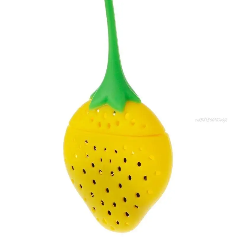 27rb милый силиконовый клубничный чайный лист -ситеч