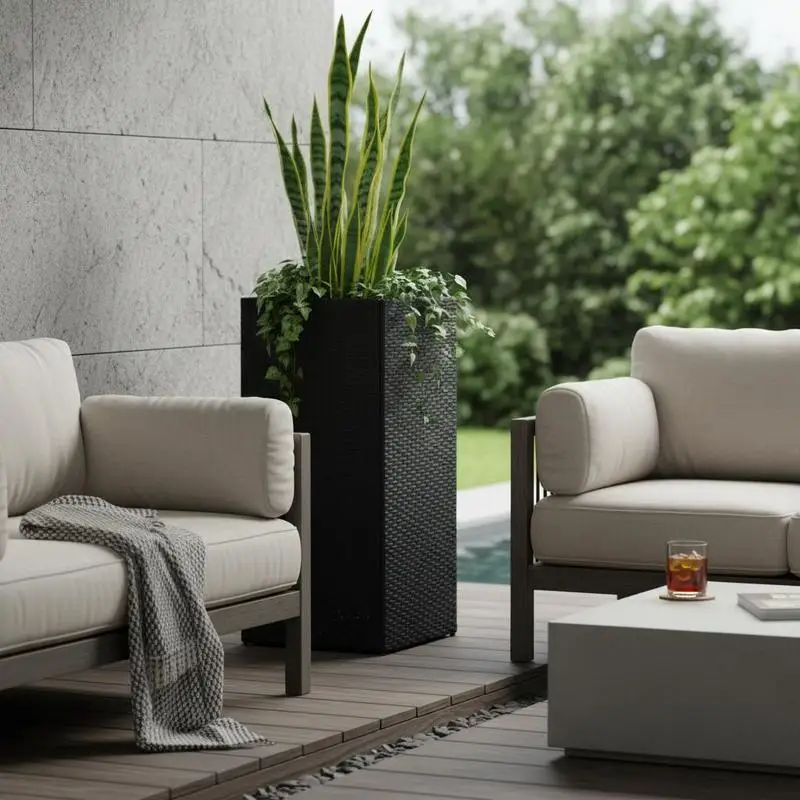 Jardinières surélevées 40x40x80 cm. Fabriqués avec des matériaux robustes et durables, ils sont idéaux pour la culture de fleurs, de verdure et de légumes.