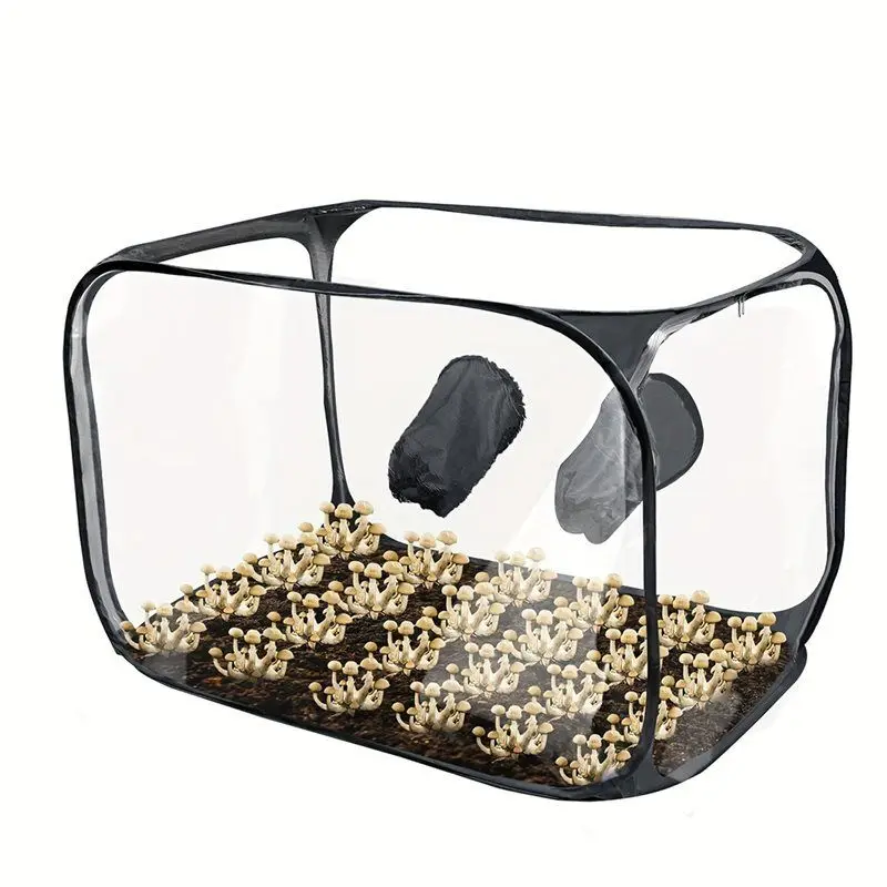 

AA63 HOT Mushroom Cultivation Tent Bounceable Portable Mushroom Growing Still Air Box, Foldable Up Mushroom Grow Tent Container