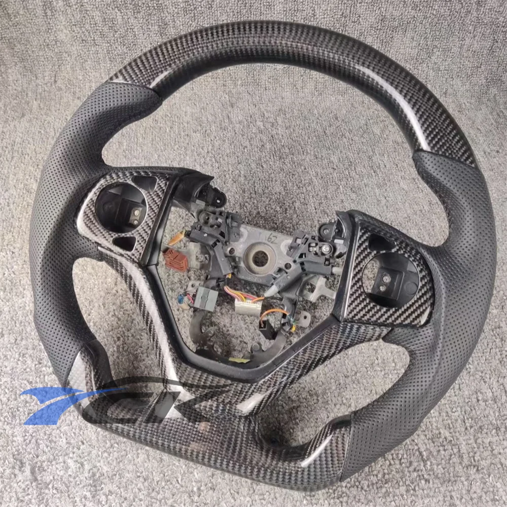 

Custom Carbon Fiber Black Leather with heating function Steering Wheel For 2014 Honda CR-V Automotive parts upgrade