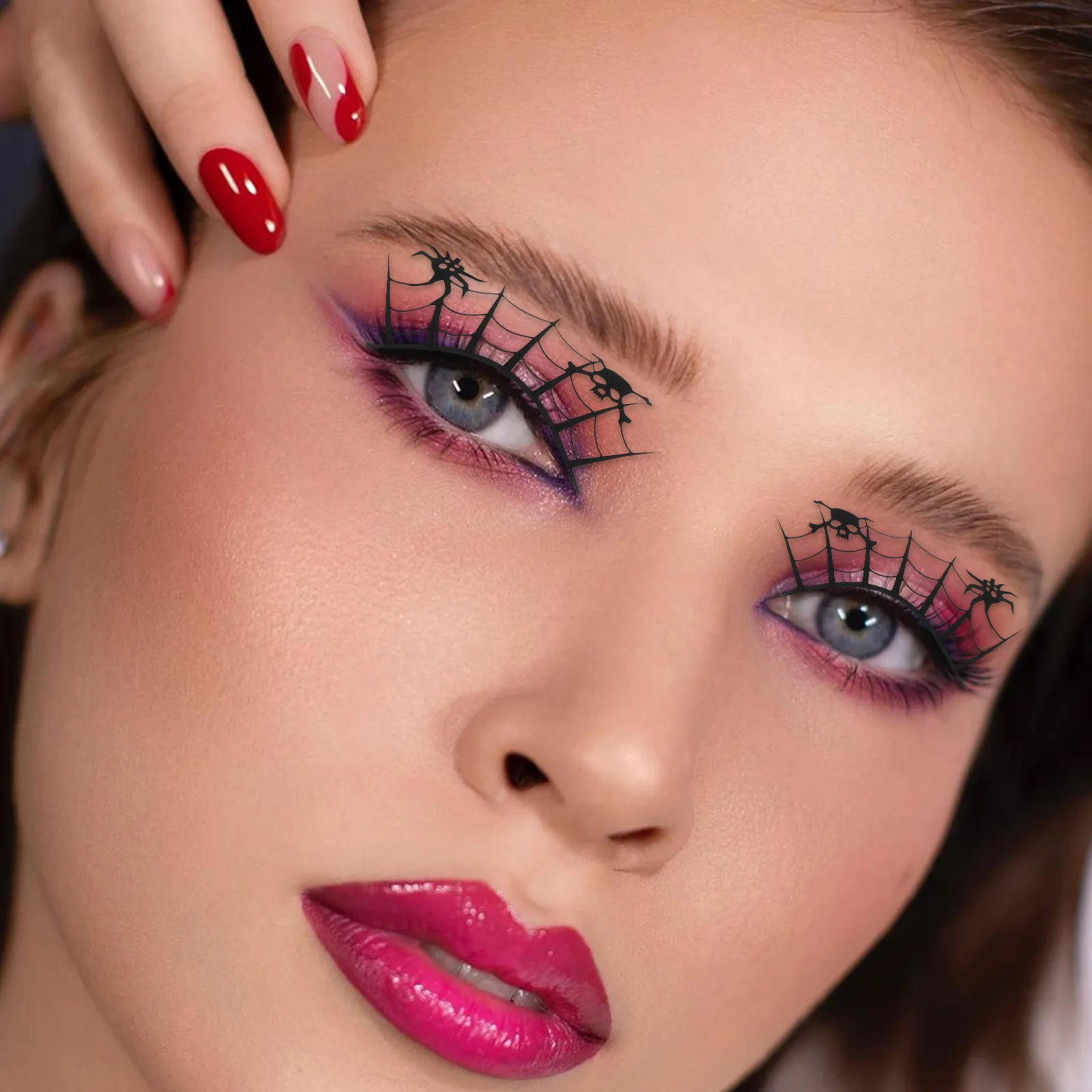 7 Pairs Halloween Decor Fake Lashes False Eyelash Cosplay Eyelashes Exaggerated Stickers Artificial