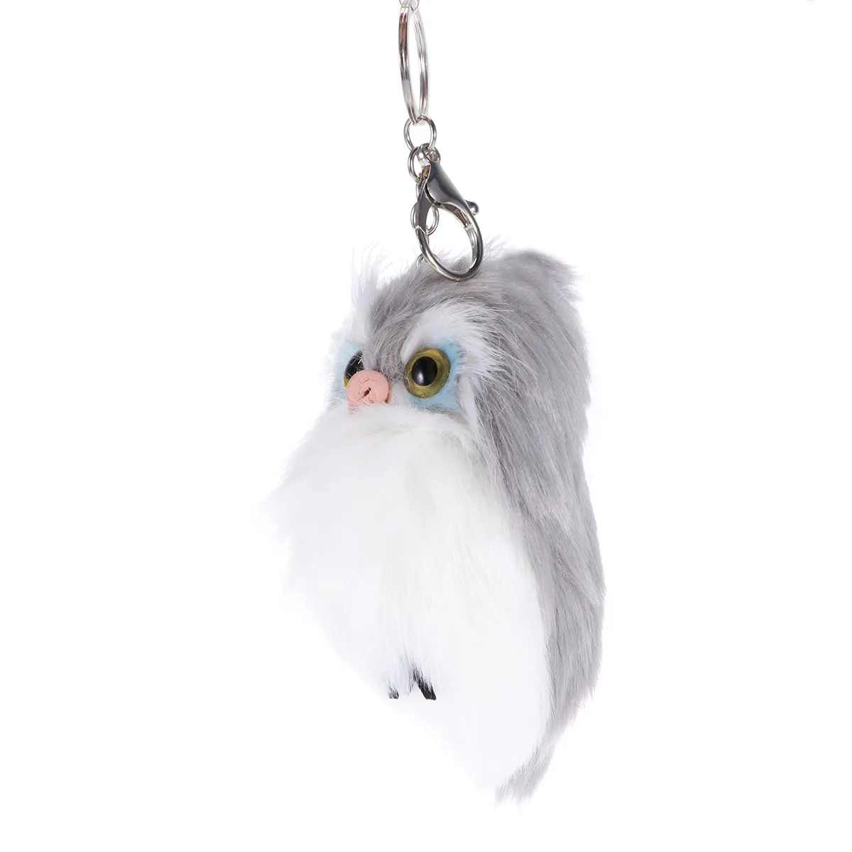

Finely Crafted Owl Keychain Light Grey Creative and Beautiful Design Suitable As Giveaways for Friends Lovely Key Chain