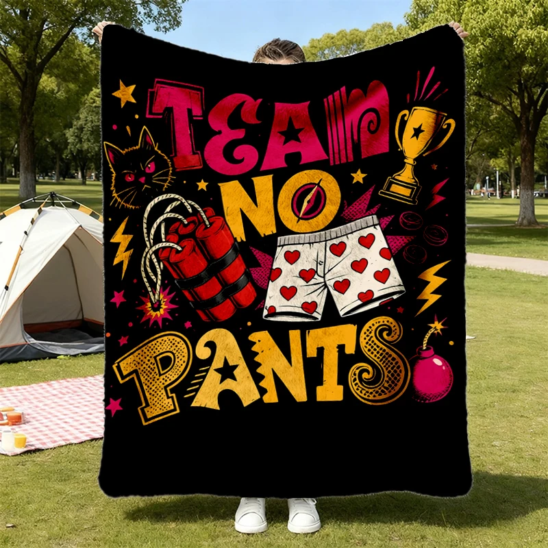 Team No Pants Flannel Blanket, Scifi Matt Dinniman Book, Princess Donut And Mongo, Dungeon Crawler Carl Flannel Throw, T