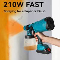 1000ML Wireless Electric Spray Gun Portable Home Paint Sprayer Car Furniture Steel Coating Paint Sprayer for Makita 18V Battery