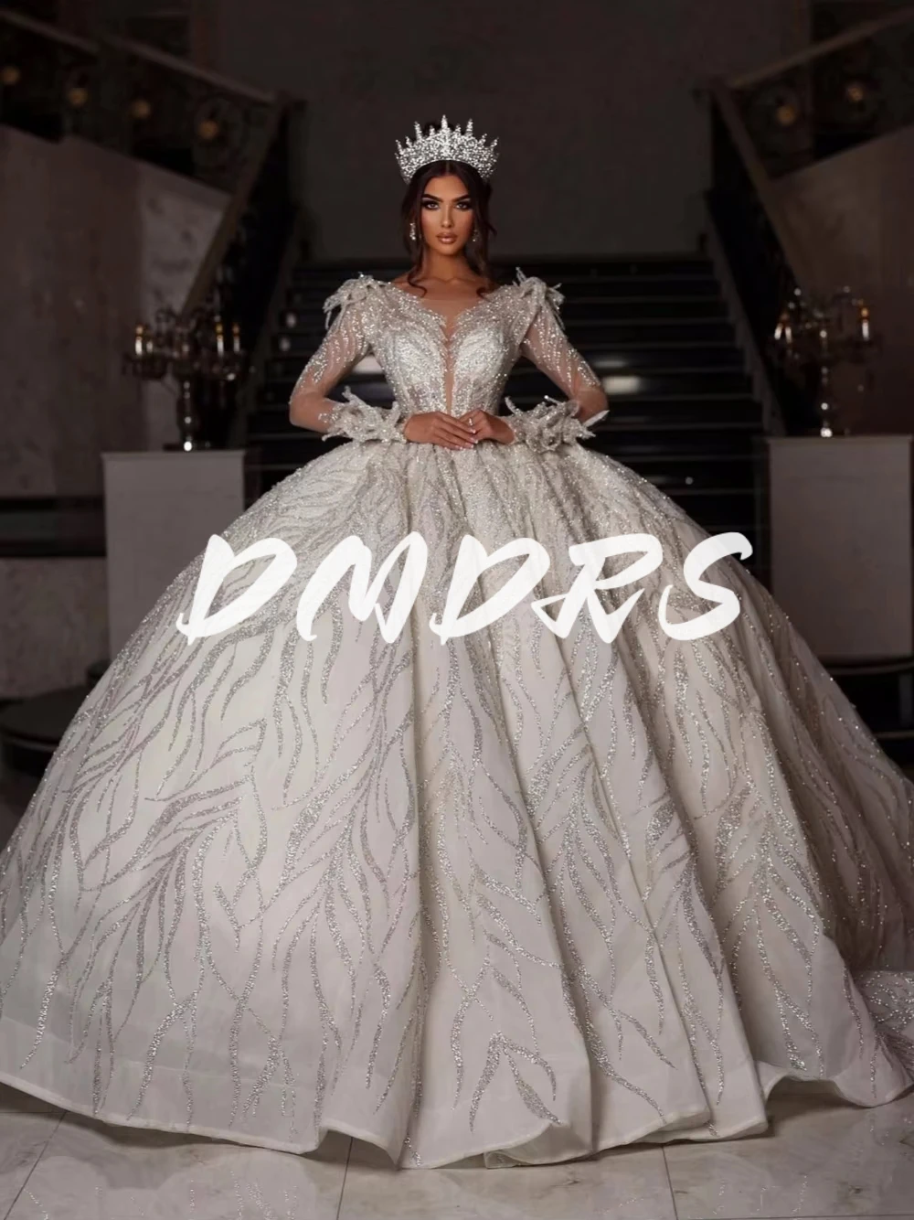 

Gorgeous Boat Neck Corset Princess Wedding Dress Sparkly Lace Up Back Bridal Gown Customized 2025 Stunning Ball Bride Women Wear