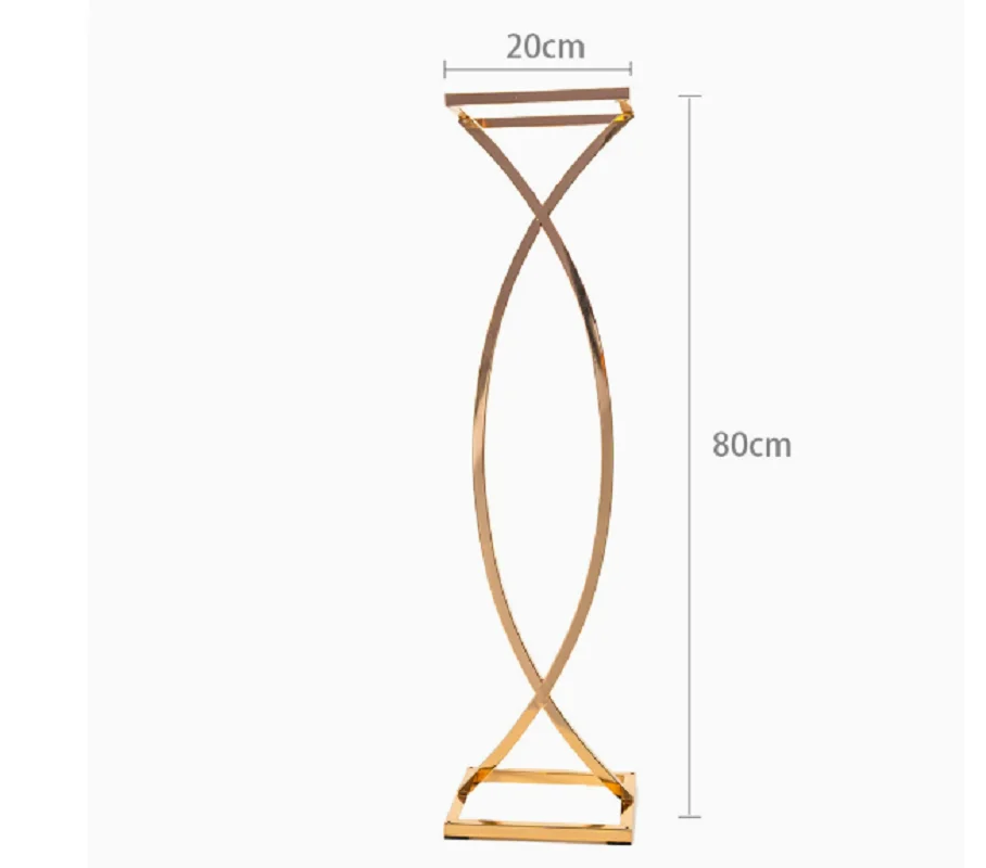 80cm Electroplated Gold Metal Ornament Wedding Scene Floral Display Rack High-Fashion Foreign Trade Export Home Decor
