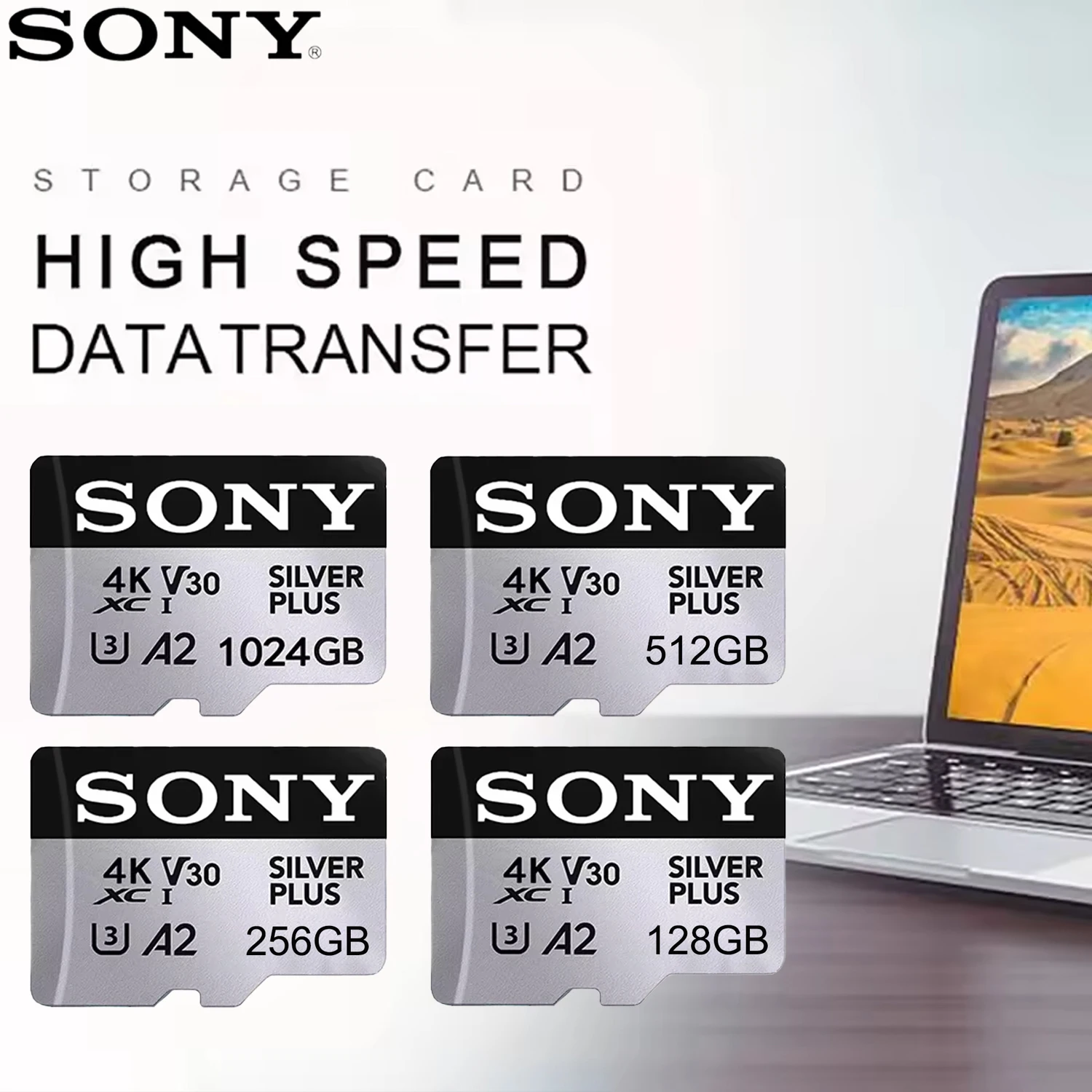 

NEW SONY Micro SD Card Memory Card 1TB 512GB 256GB 128GB 64GB 100Mb/s Reading Speed Class 10 Flash Card for Phone Drone
