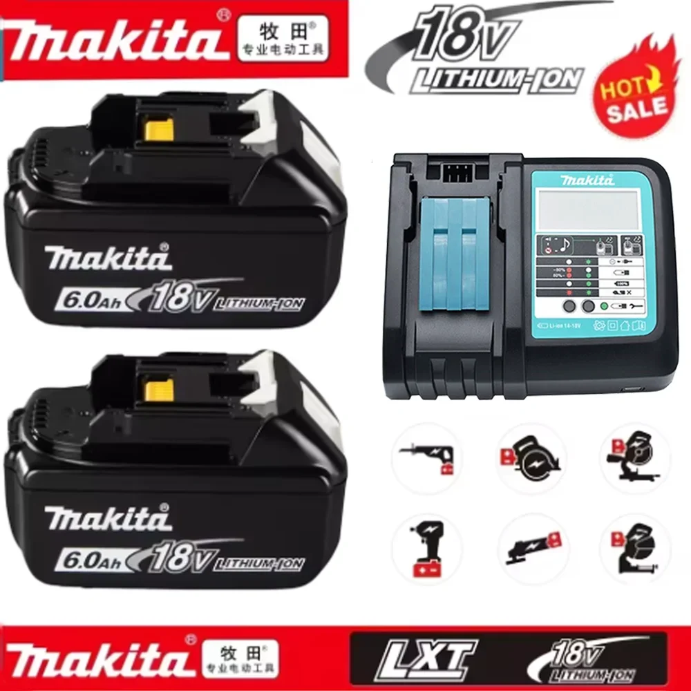 

100% Original Makita battery, 18V 3/5/9Ah rechargeable battery, replacing Makita BL1830BL1840BL1850, power tool 6.0Ah battery